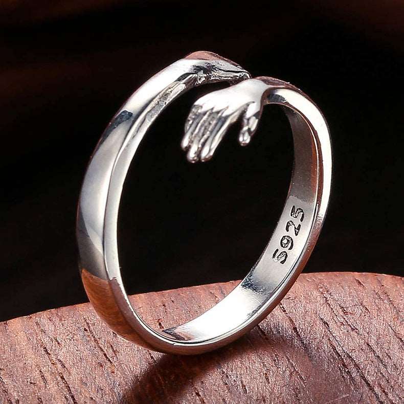 S925 Sterling Silver Hug Ring