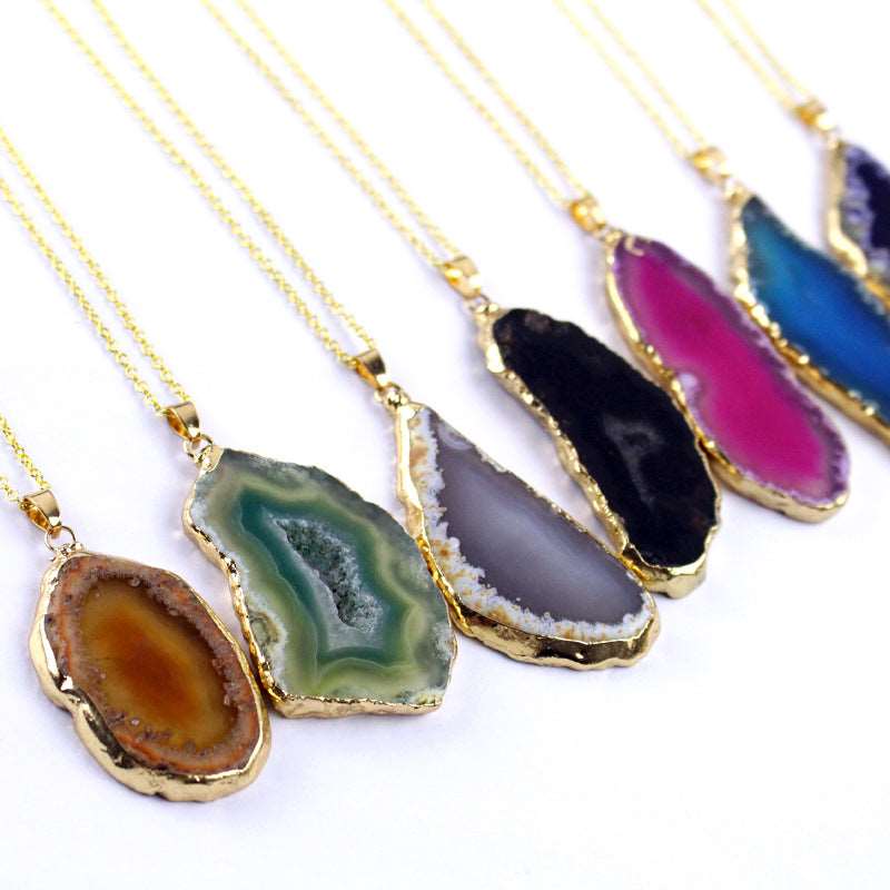 4 Pack of Natural Irregular Shape Crystal Pendants