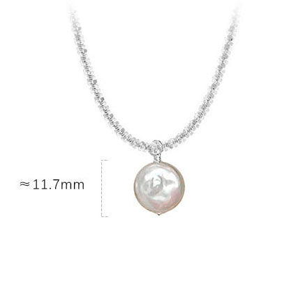 Baroque Pearl Pendent S925 Silver Sterling Necklace for Women