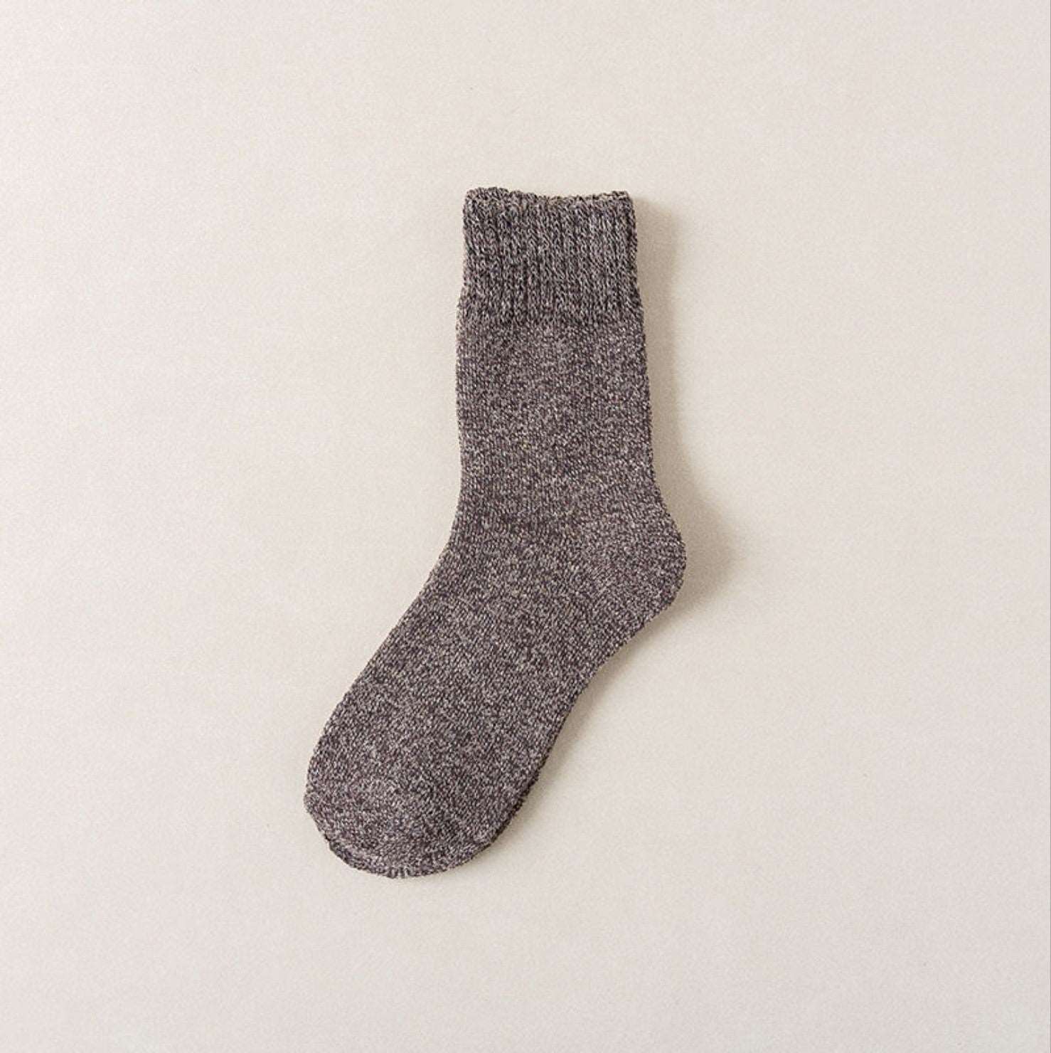 5 pairs Winter Male Thickening Warm Socks Casual Medium Tube Solid Color Cotton Socks Wool Socks Business Mature Man Home Socks