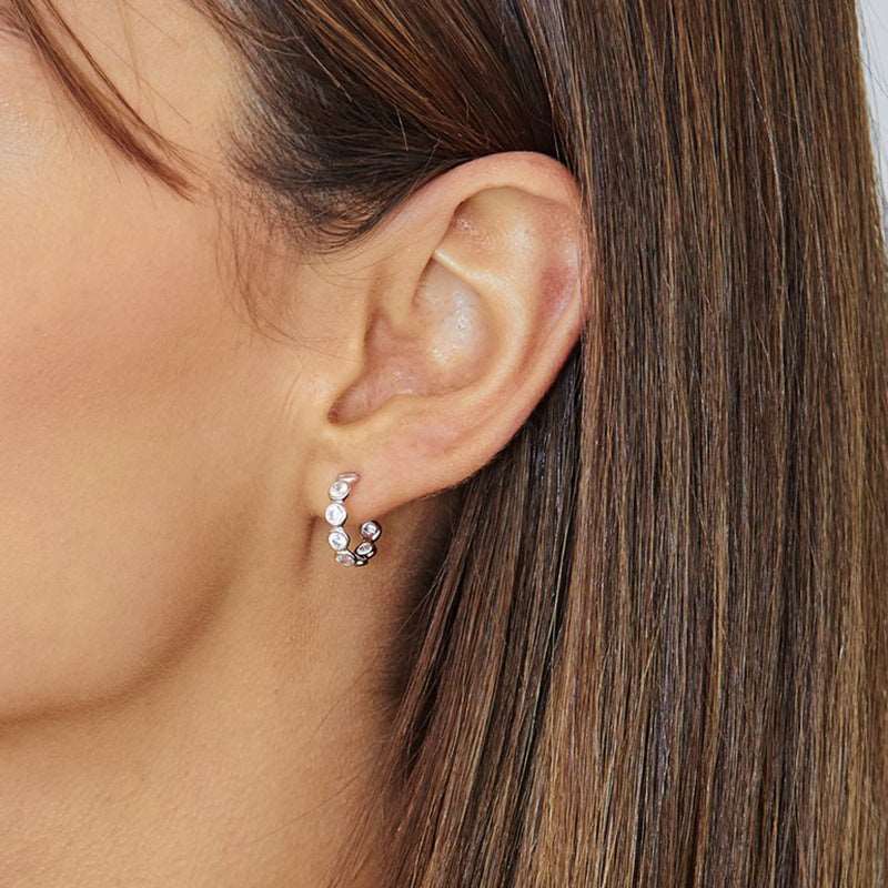 2 Pairs of S925 Silver Sterling Ins Earring for Women