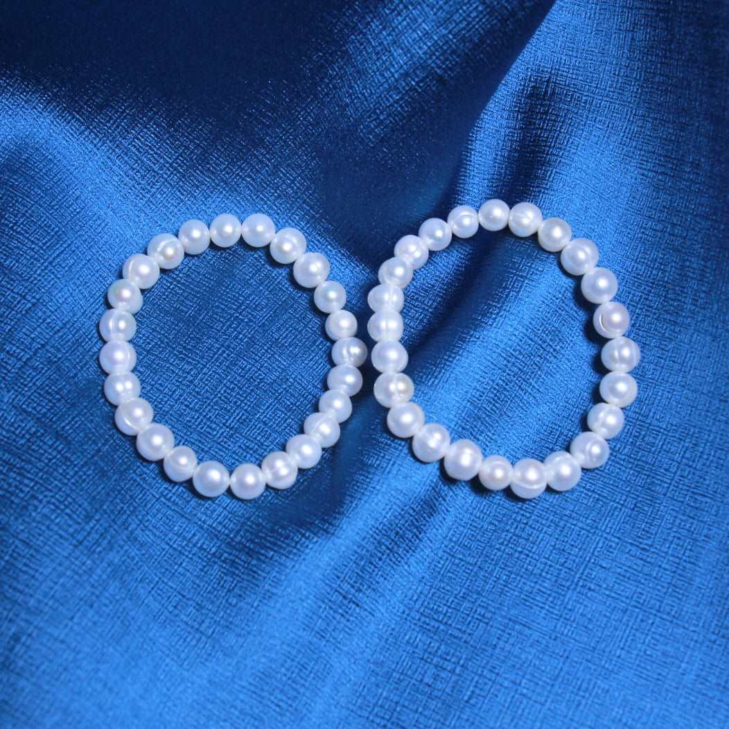 Natural Freshwater Pearls Bracelet Oval Pearls Baroque Pearls 8-9mm