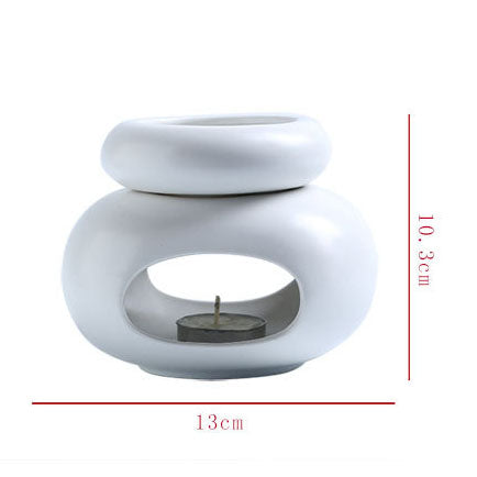 Big Capacity Ceramic Essential Oil Warmer Candle Holder Aroma Diffuser with Separated Parts