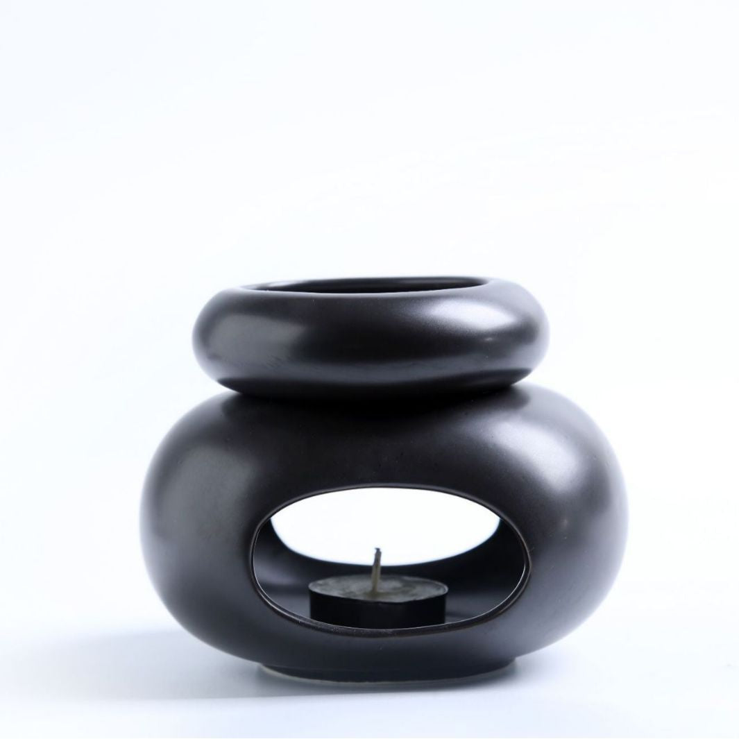 Big Capacity Ceramic Essential Oil Warmer Candle Holder Aroma Diffuser with Separated Parts