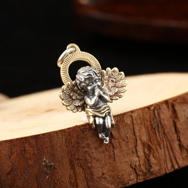 Handcrafted Cupid Angel S925 Sterling Silver Pendant