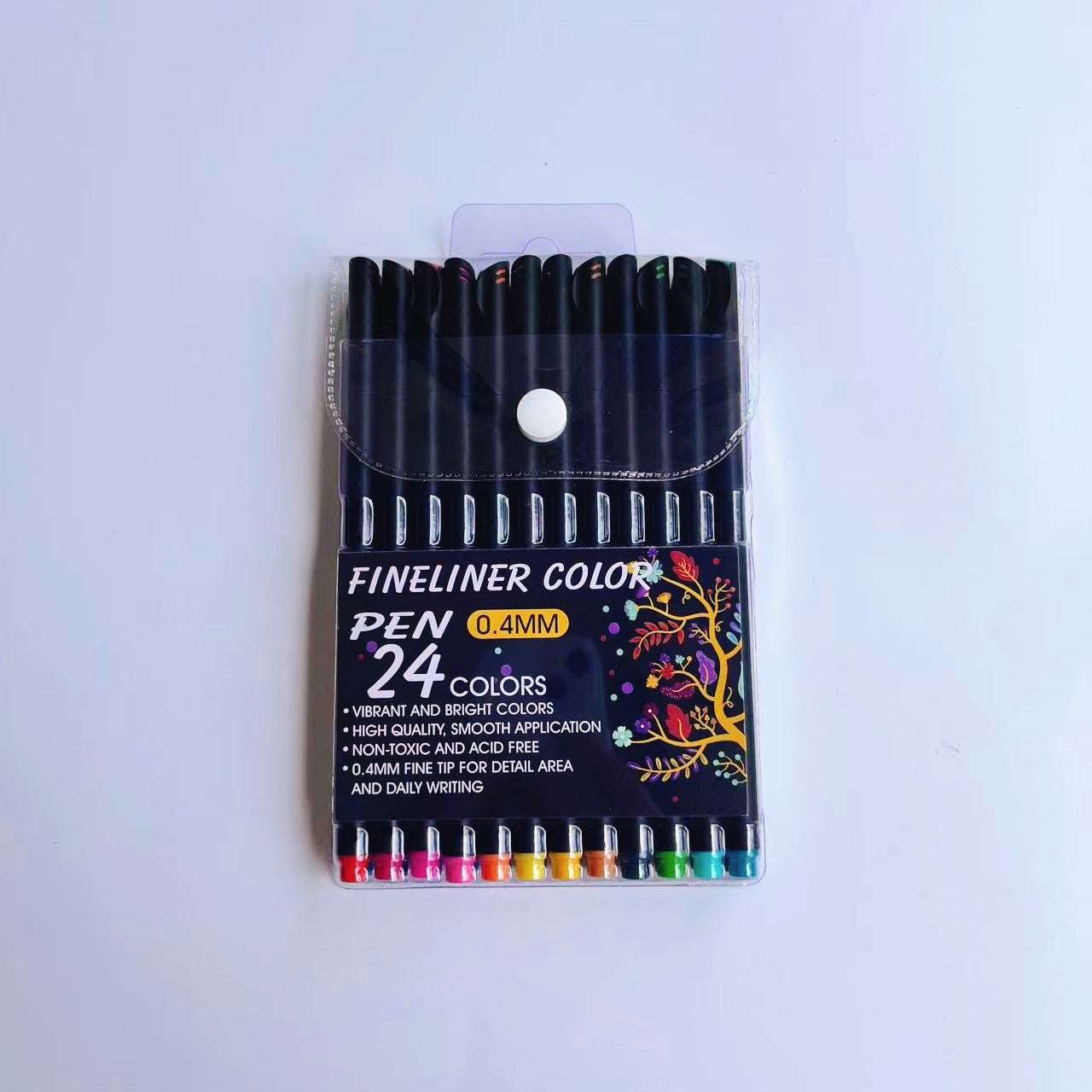 24 Pcs Planner Pens Colored Pens Set with 24 Colors Fineliner Color Pens 0.4mm Fine Tip Pen Drawing Journal Pens for Students Adults