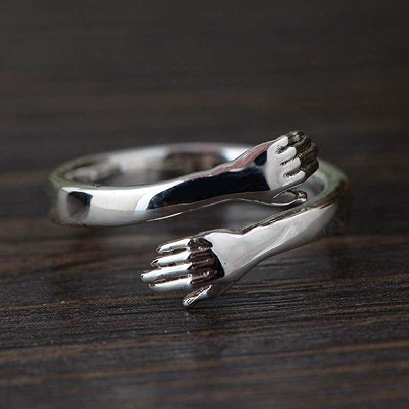 S925 Sterling Silver Hug Ring