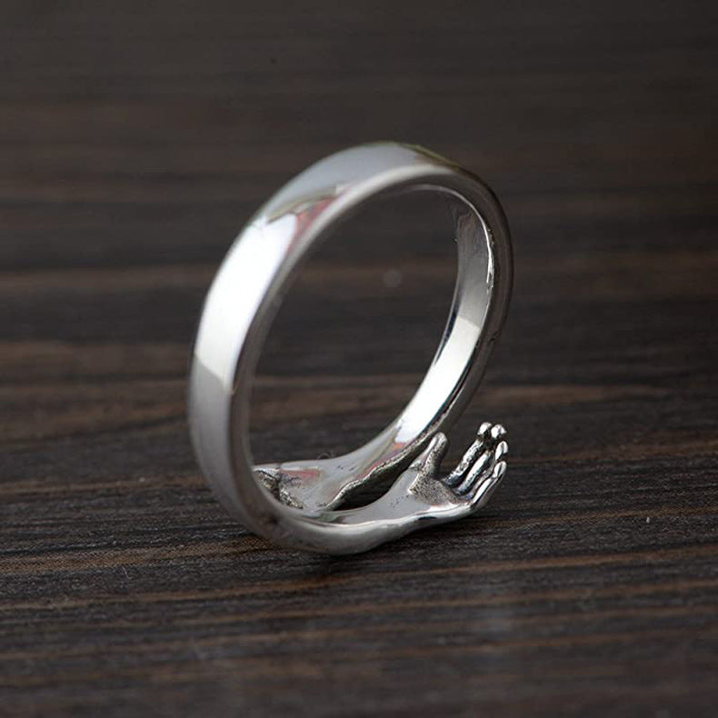 S925 Sterling Silver Hug Ring