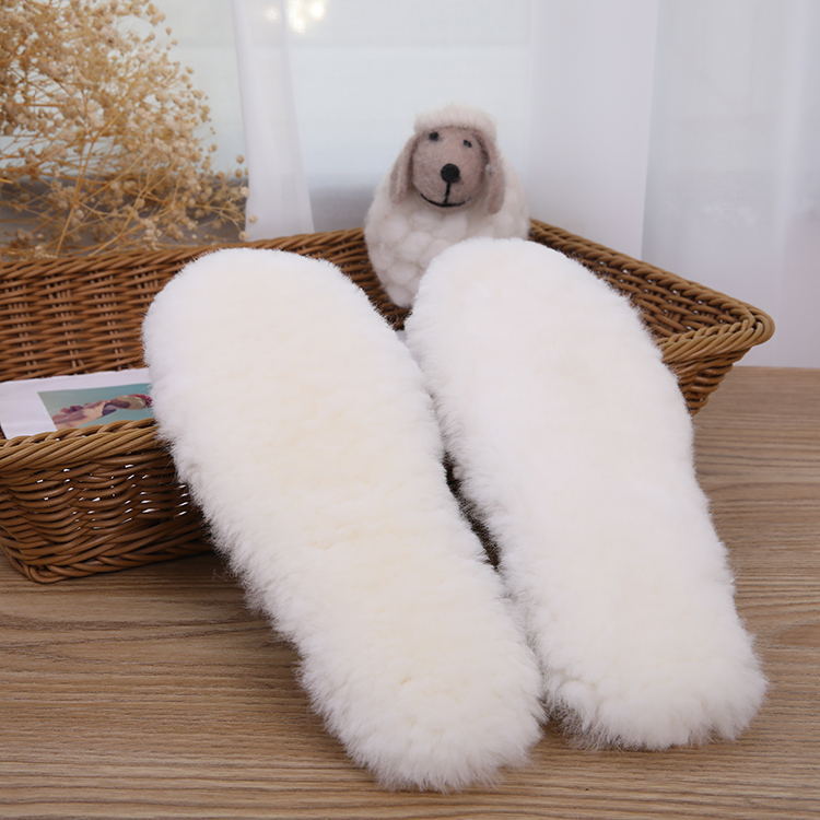 Australian Sheepskin Insoles Thick and Supper Warm Wool Insoles for Children Women Men 1 pcs