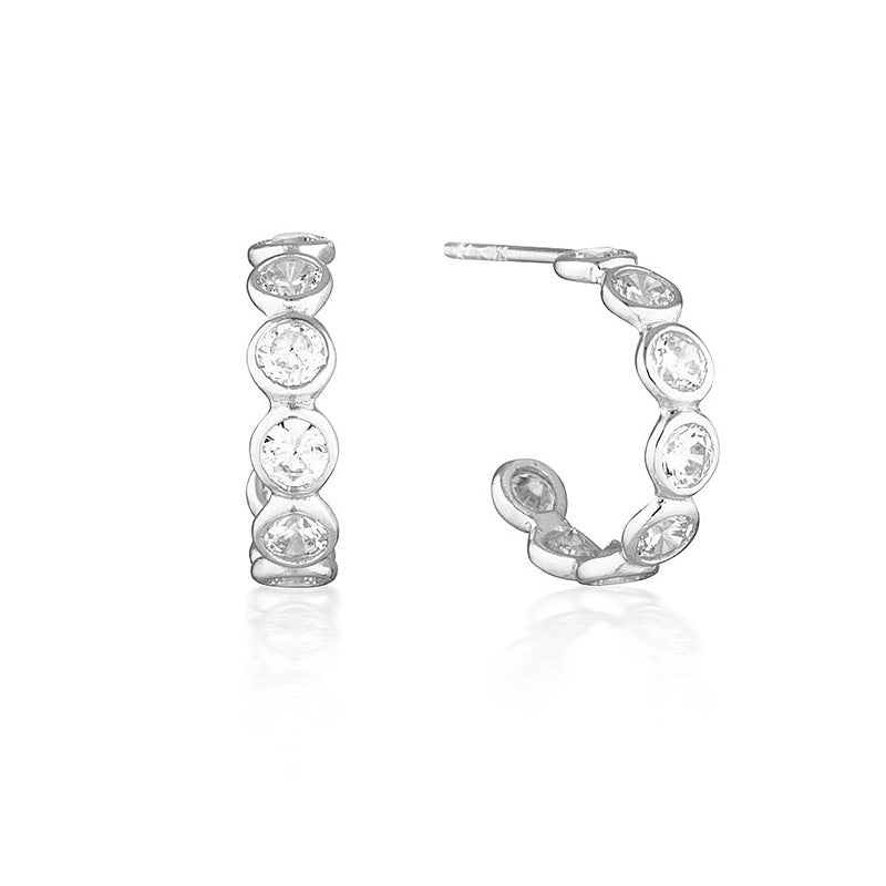 2 Pairs of S925 Silver Sterling Ins Earring for Women