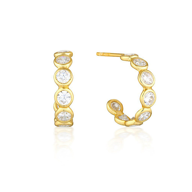 2 Pairs of S925 Silver Sterling Ins Earring for Women