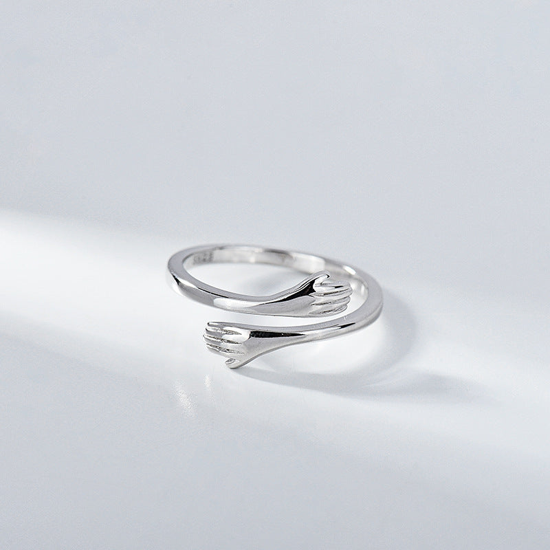 S925 Sterling Silver Hug Ring