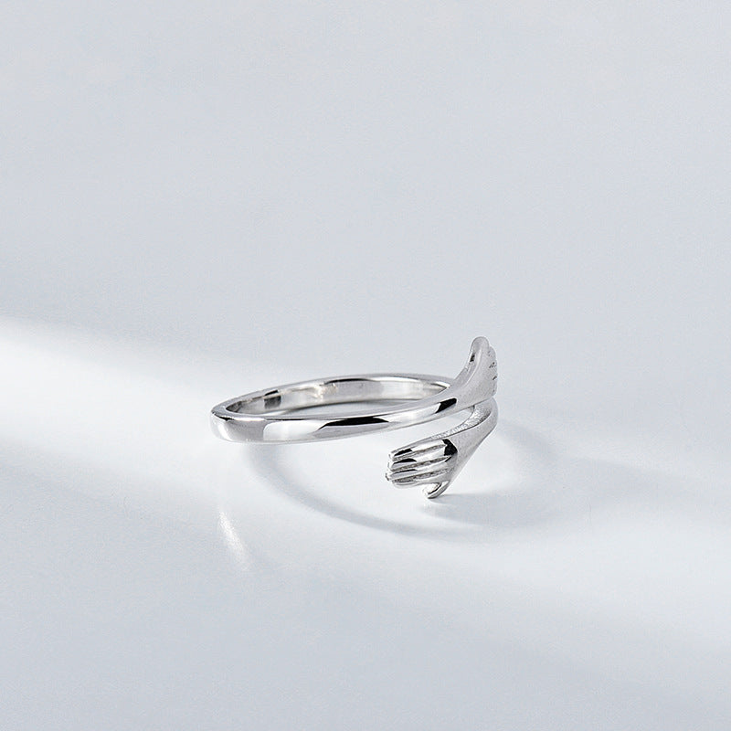 S925 Sterling Silver Hug Ring